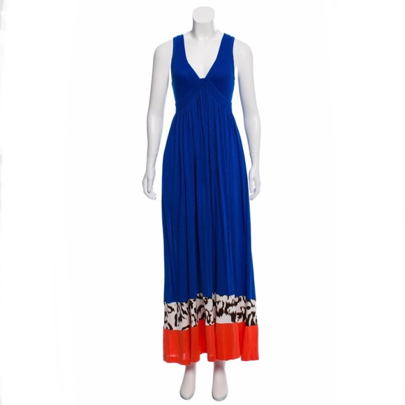 Diane von Furstenberg Sleeveless Maxi Dress Sz L - Picture 1 of 6